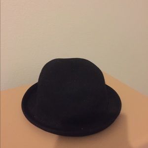 Black bowler hat